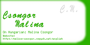 csongor malina business card